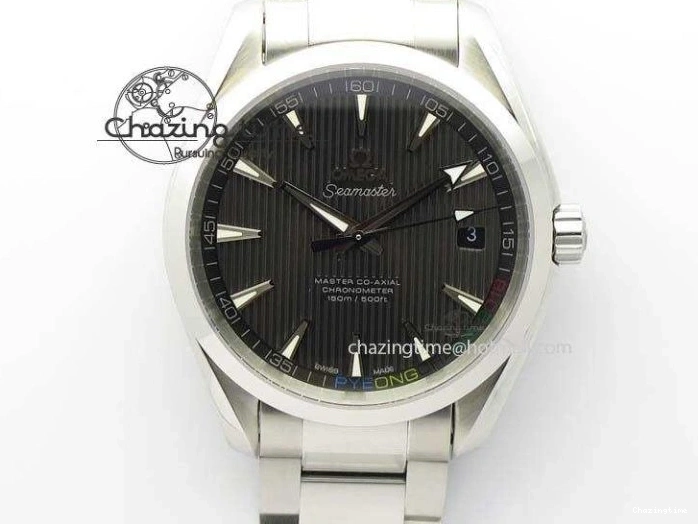 0313 Versatile Aqua Terra ‘PyeongChang 2018’ JHF Best Edition Black Dial On SS Bracelet A 8204